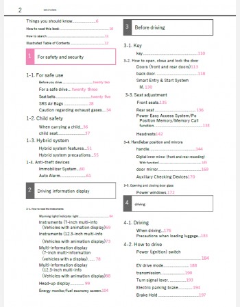 toyota harrier hybrid 2023-2024 owners manual